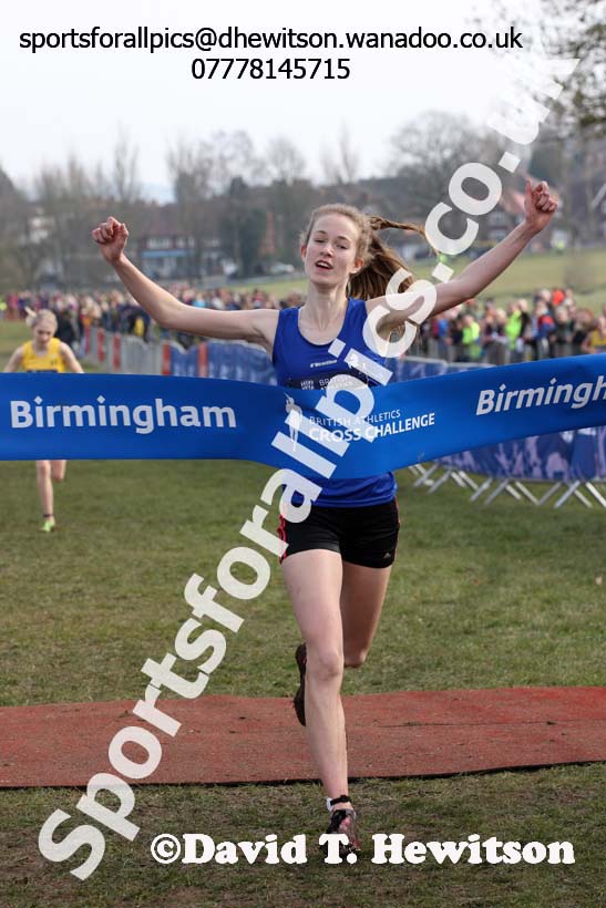 Girls under-15s 2016 Inter Counties Cross Country Champs. and Cross Challenge Final, Cofton Park, Birmingham. Photo: David T. Hewitson/Sports for All Pics